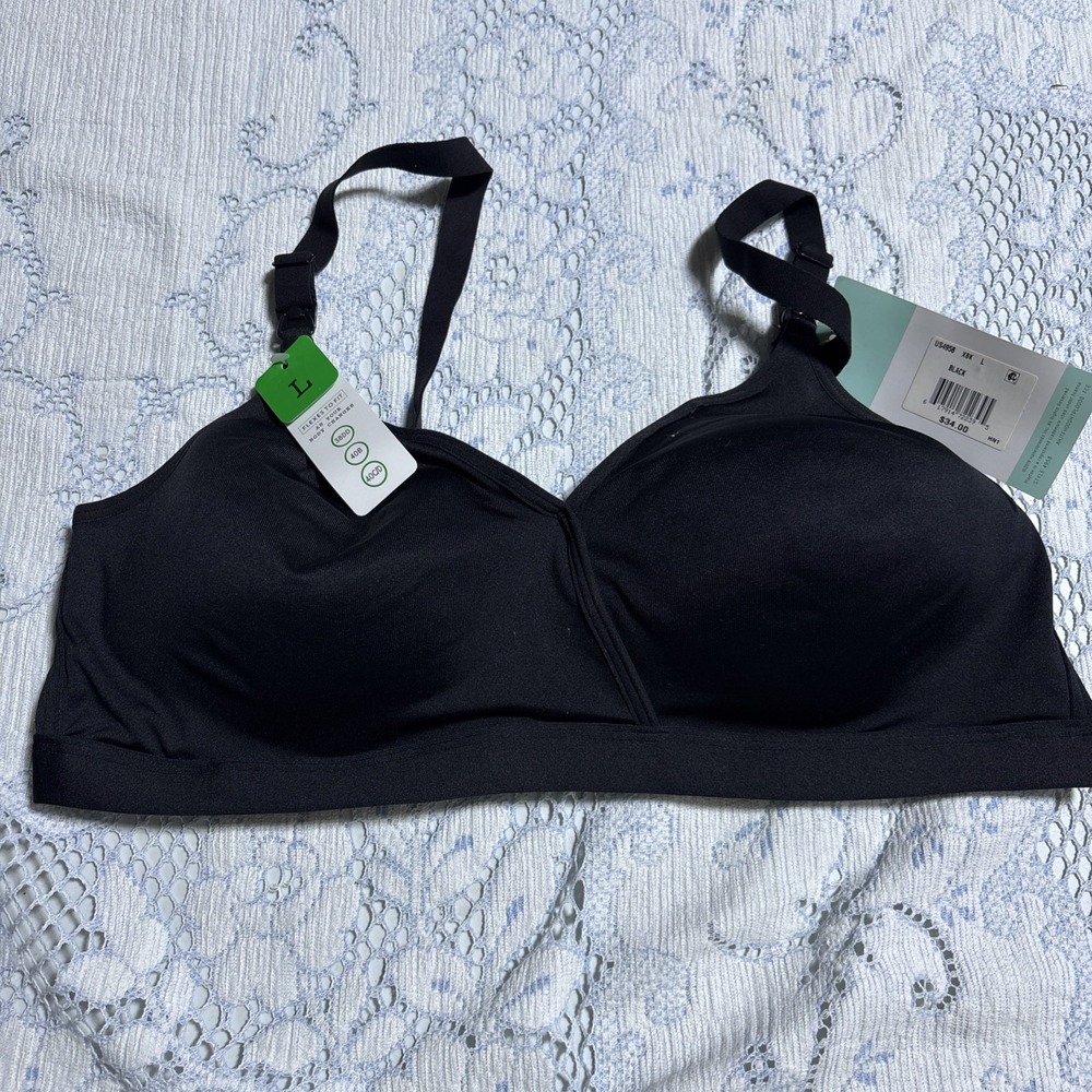 Playtex, Women's Black Nursing Bra, Size=L, Style# US4958